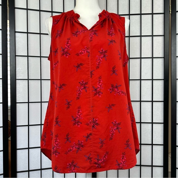 Cabi Red Floral Top - Picture 1 of 4